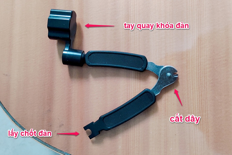 Dụng cụ thay dây đàn Guitar 3 trong 1