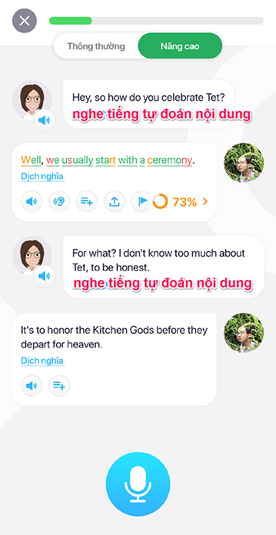 Bài tập hội thoại trong Elsa Speak