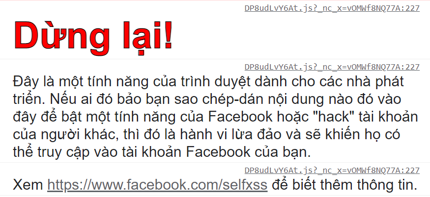 Facebook console