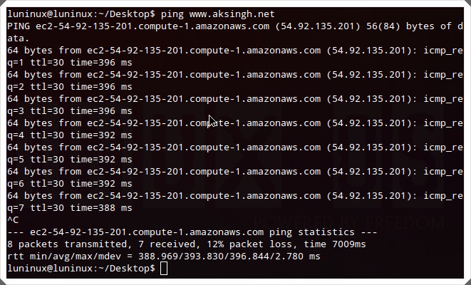 Command ping