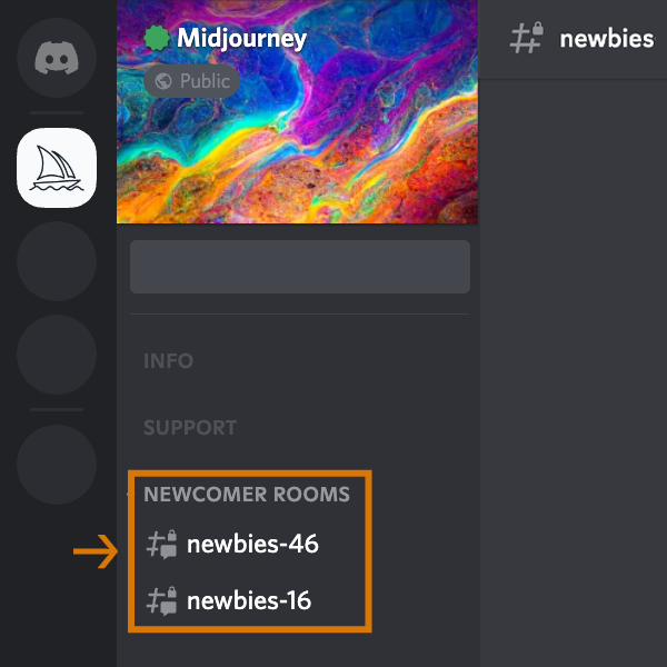 Midjourney newbies channel