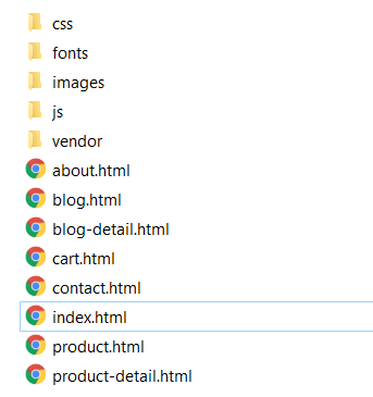 Cấu trúc thư mục static website