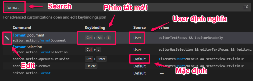 vscode-keybinding